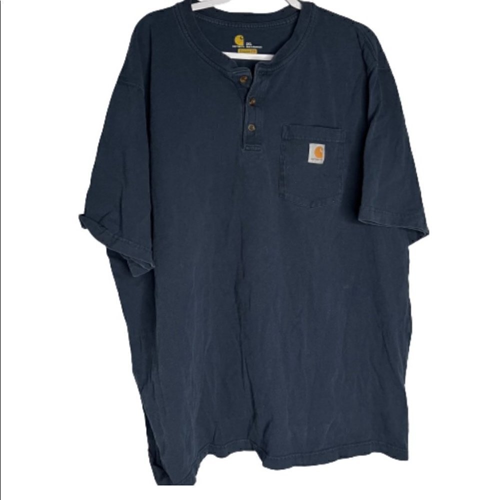 Carhartt K84 Mens Workwear Blue Short Sleeve Shirt